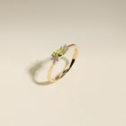 Peridot August Birthstone Milestone Ring in Solid Gold-Astrid & Miyu