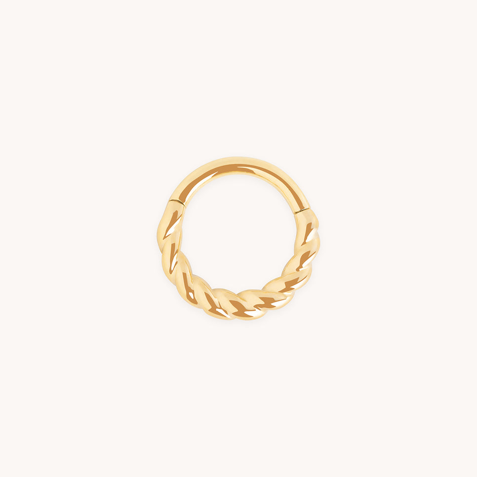 Rope Daith Ring in Solid Gold-Astrid & Miyu