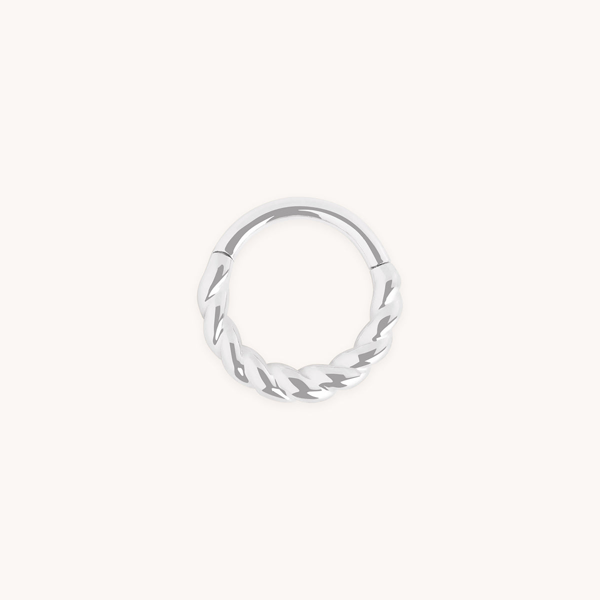 Rope Daith Ring in Solid White Gold-Astrid & Miyu