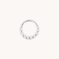 Rope Daith Ring in Solid White Gold-Astrid & Miyu
