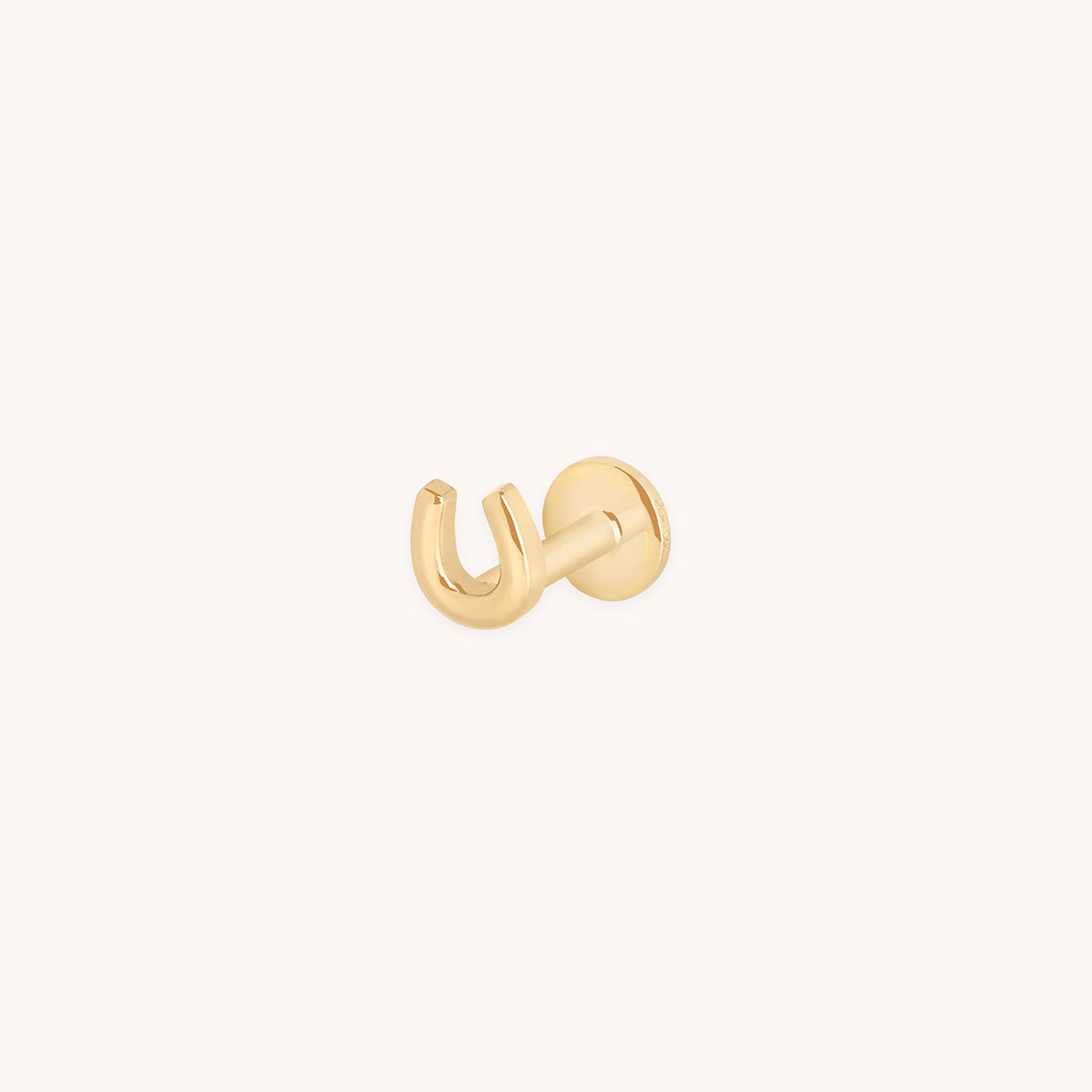 Horseshoe Piercing Stud in Solid Gold-Astrid & Miyu