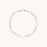 Illusion Double Chain Bracelet in Silver-Astrid & Miyu