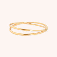 Crossover Illusion Bangle in Gold-Astrid & Miyu