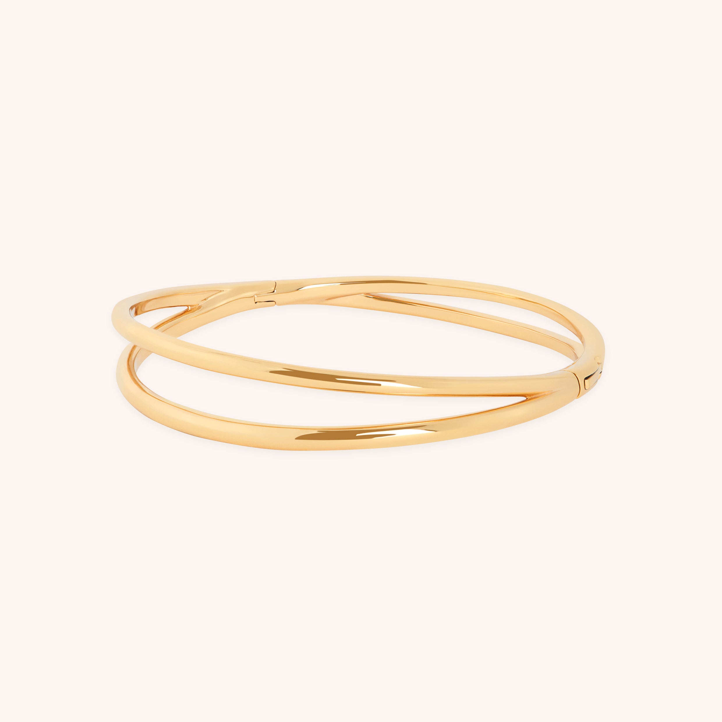 Crossover Illusion Bangle in Gold-Astrid & Miyu