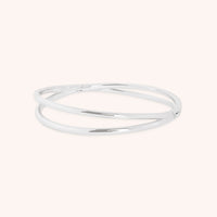 Crossover Illusion Bangle in Silver-Astrid & Miyu