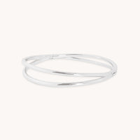 Crossover Illusion Bangle in Silver-Astrid & Miyu