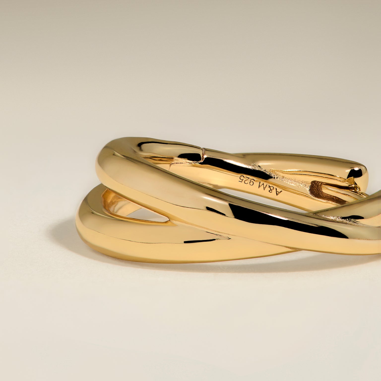 Crossover Illusion Hoops in Gold-Astrid & Miyu