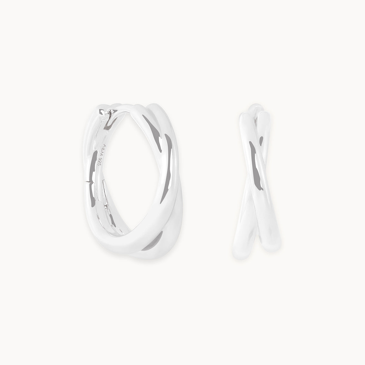 Crossover Illusion Hoops in Silver-Astrid & Miyu