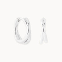 Crossover Illusion Hoops in Silver-Astrid & Miyu