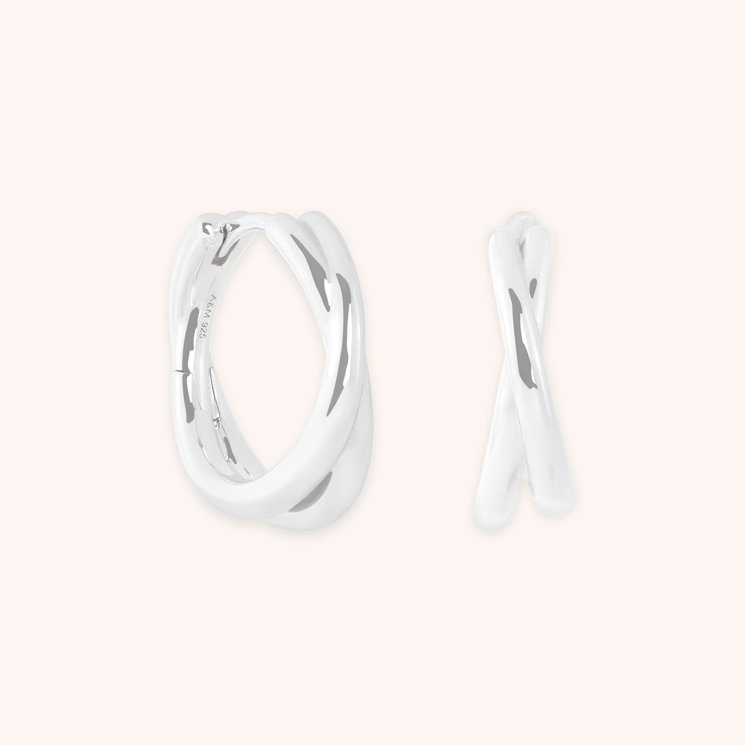 Crossover Illusion Hoops in Silver-Astrid & Miyu