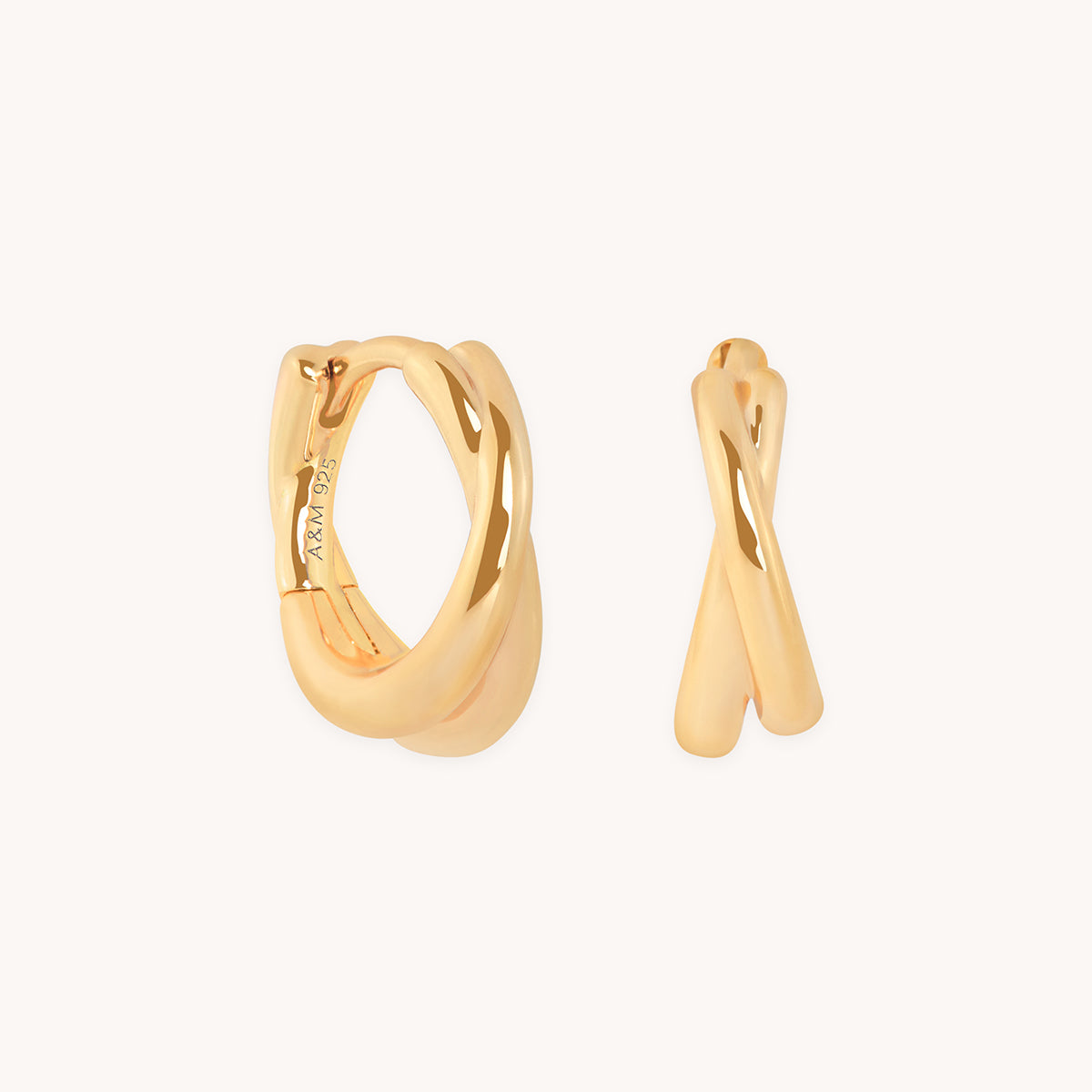 Crossover Illusion Huggies in Gold-Astrid & Miyu