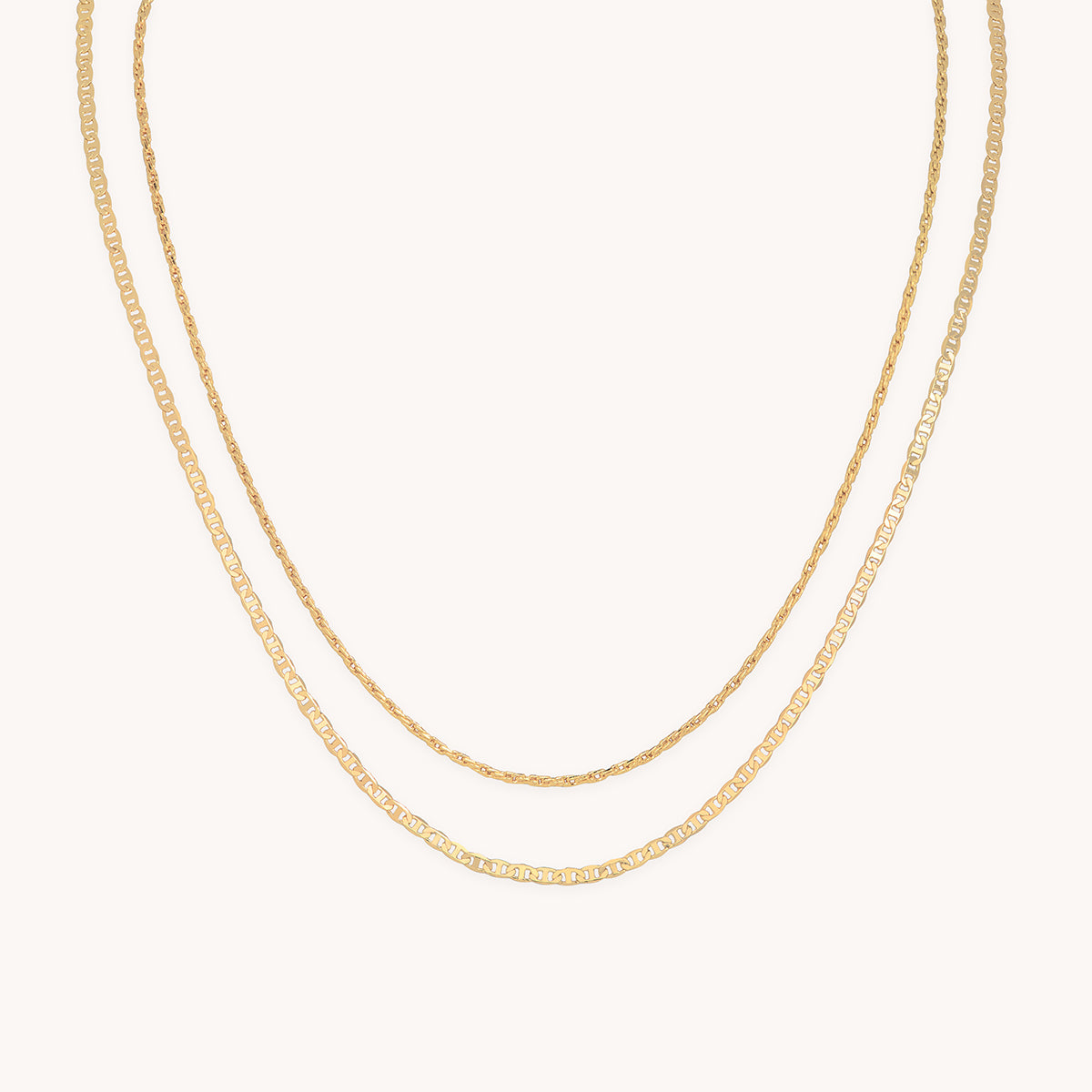 Illusion Double Chain Necklace in Gold-Astrid & Miyu
