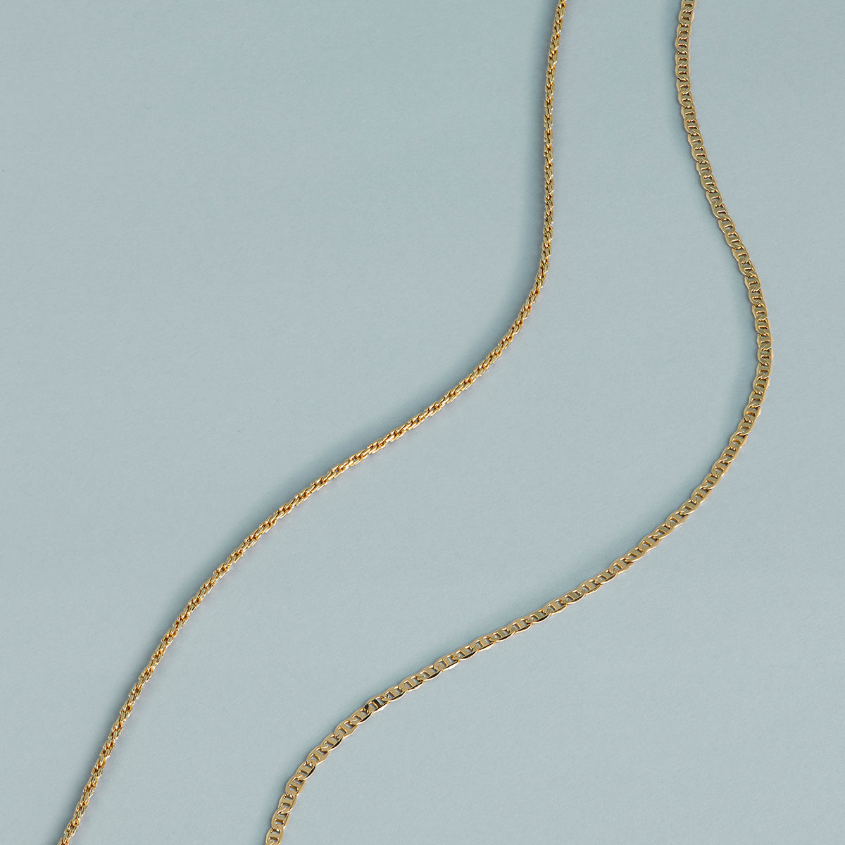 Illusion Double Chain Necklace in Gold-Astrid & Miyu