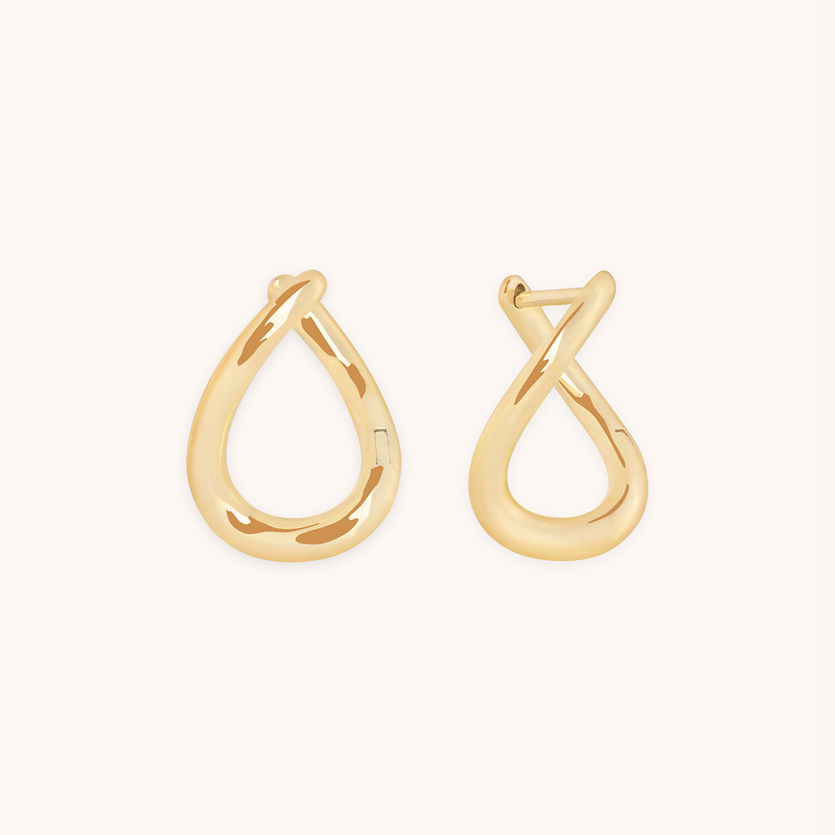 Molten Hoops in Solid Gold-Astrid & Miyu