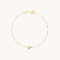 Diamond Hardware Pendant Bracelet in Solid Gold-Astrid & Miyu
