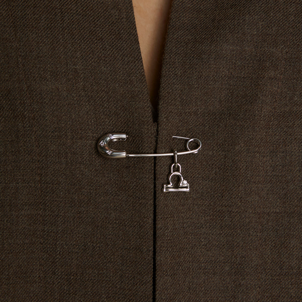 Charm Pin Brooch in Silver-Astrid & Miyu