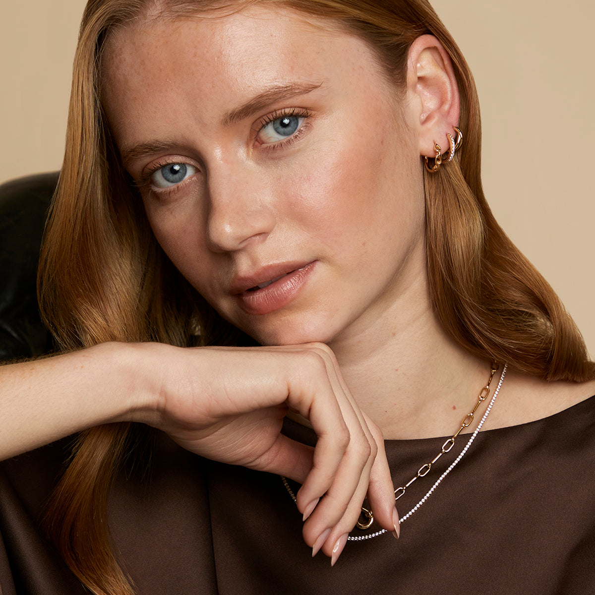 Hardware Link Hoops in Gold-Astrid & Miyu