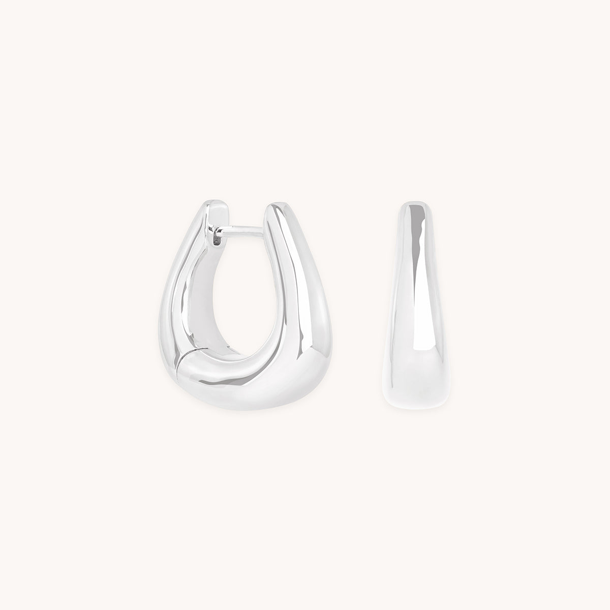 Saddle Small Hoops in Silver-Astrid & Miyu
