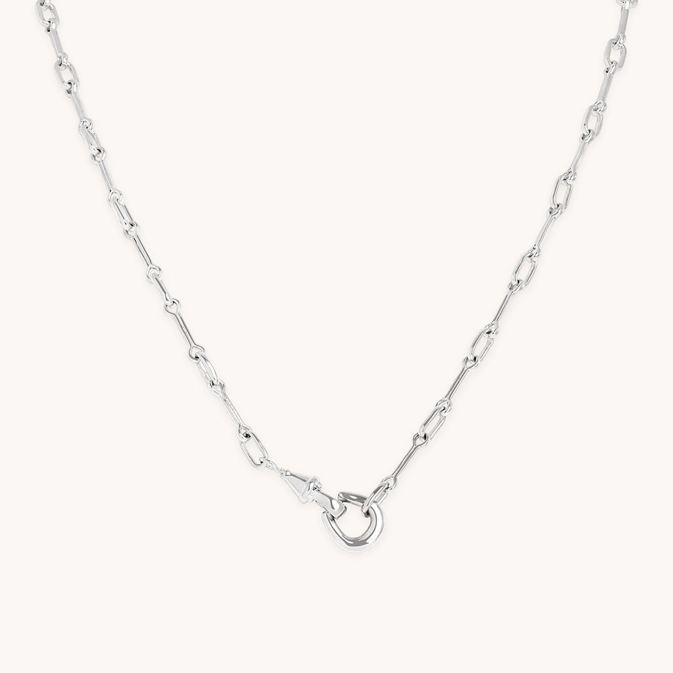 Hardware Chain Necklace in Silver-Astrid & Miyu