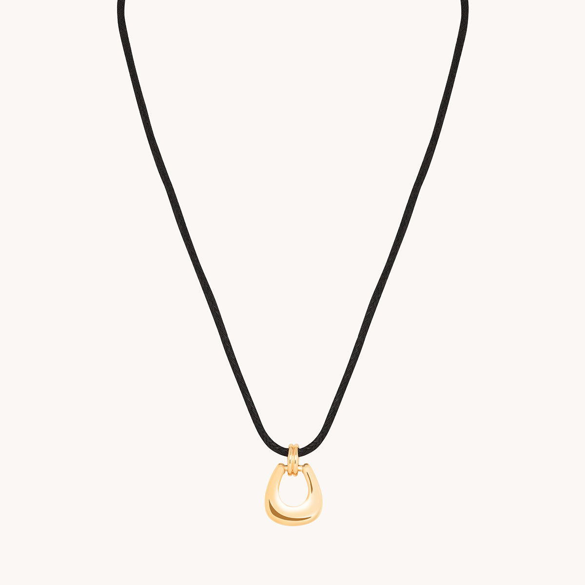 Hardware Pendant Cord Necklace in Gold-Astrid & Miyu