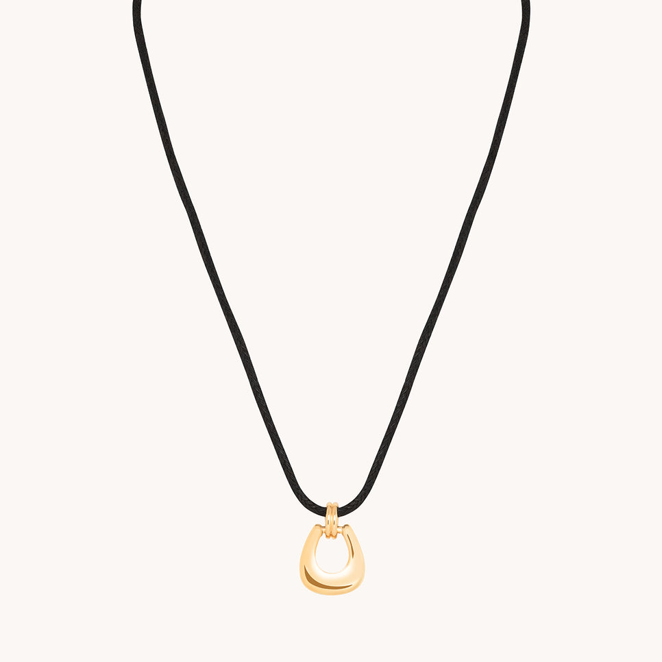 Hardware Pendant Cord Necklace in Gold-Astrid & Miyu