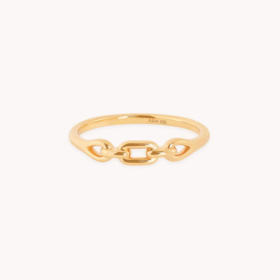 Hardware Link Ring in Gold-Astrid & Miyu
