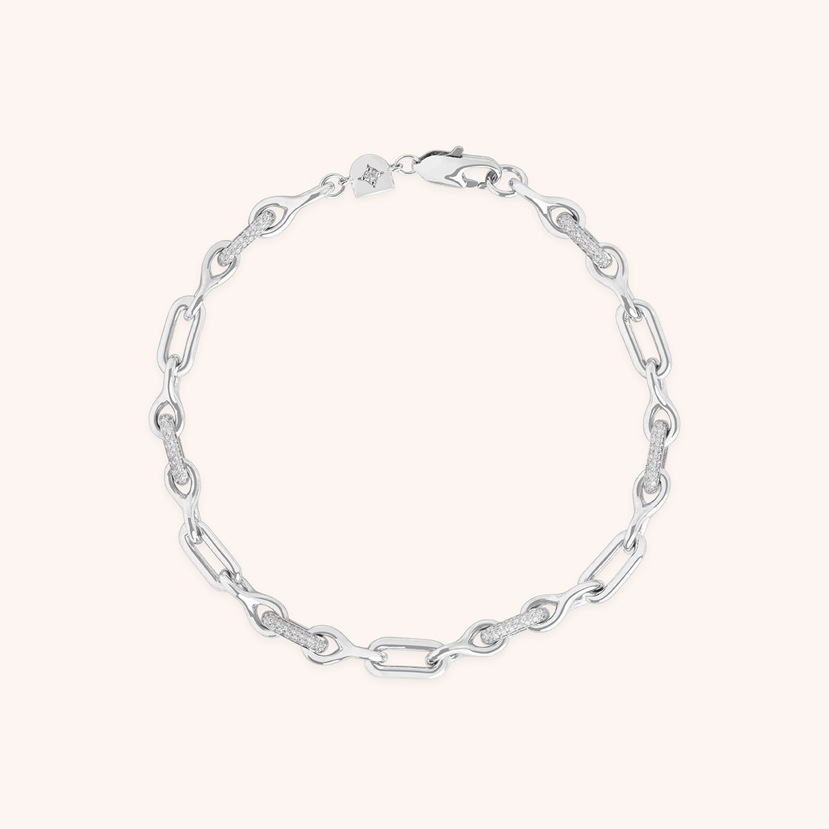 Pavé Chain Link Bracelet in Silver-Astrid & Miyu