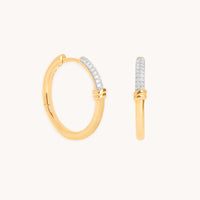 Pavé Knot Hoops in Gold-Astrid & Miyu