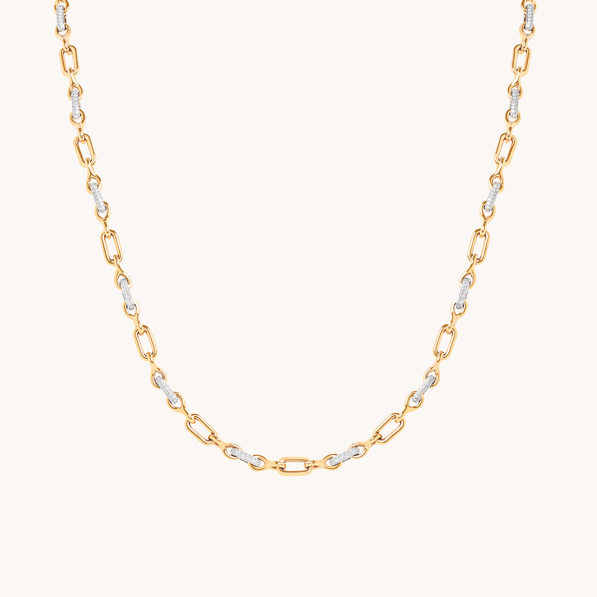 Pavé Chain Link Necklace in Gold| Astrid & Miyu