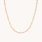 Pavé Chain Link Necklace in Gold-Astrid & Miyu