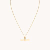 Hardware T-Bar Pendant Necklace in Gold-Astrid & Miyu