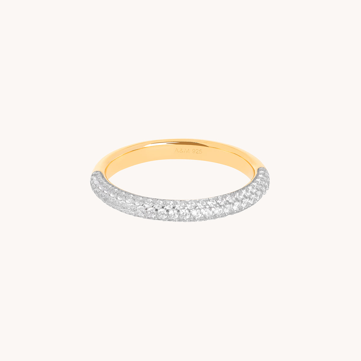 Pavé Essential Band Ring in Gold-Astrid & Miyu
