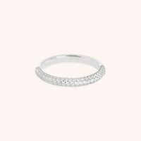 Pavé Essential Band Ring in Silver-Astrid & Miyu