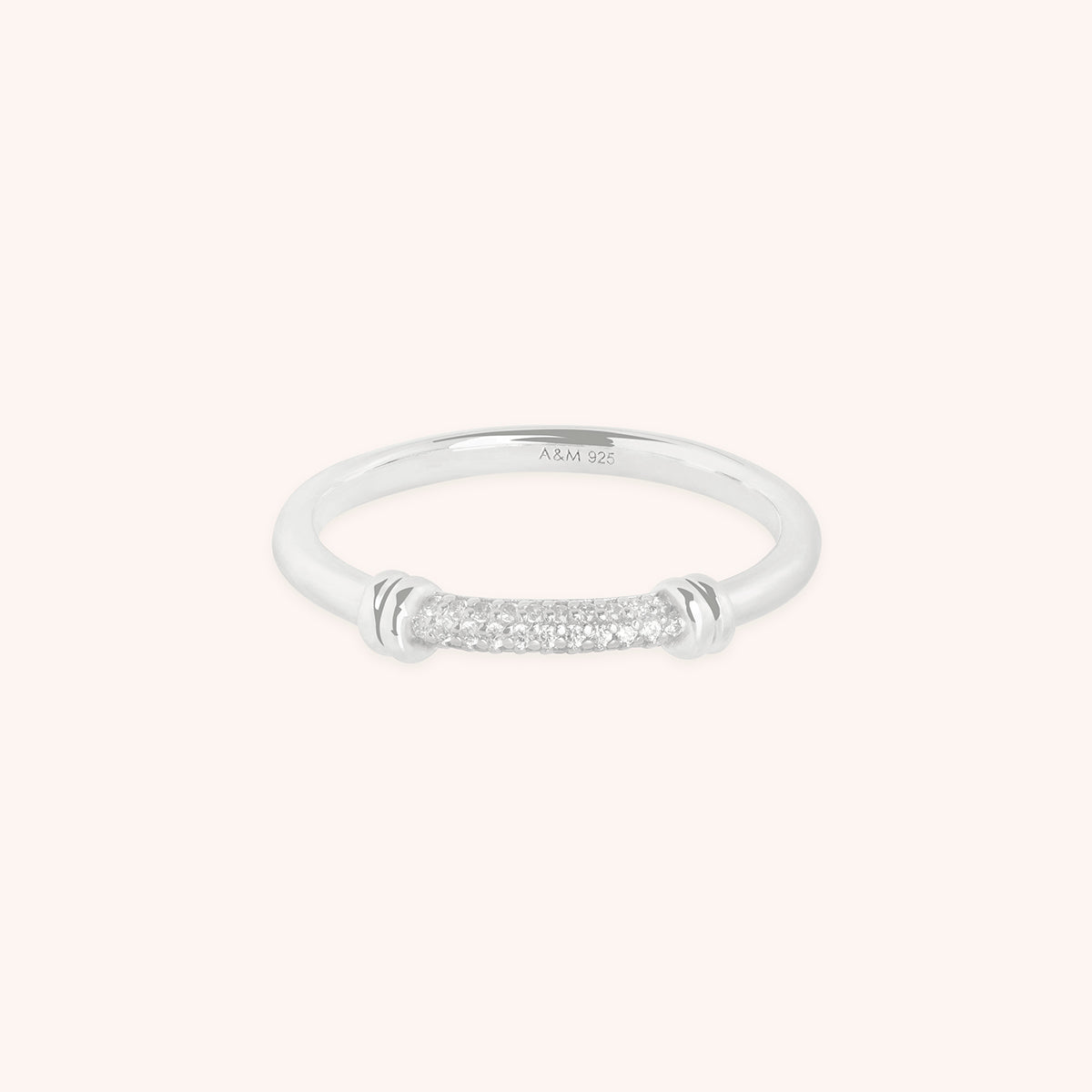 Pavé Knot Ring in Silver-Astrid & Miyu