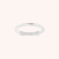 Pavé Knot Ring in Silver-Astrid & Miyu
