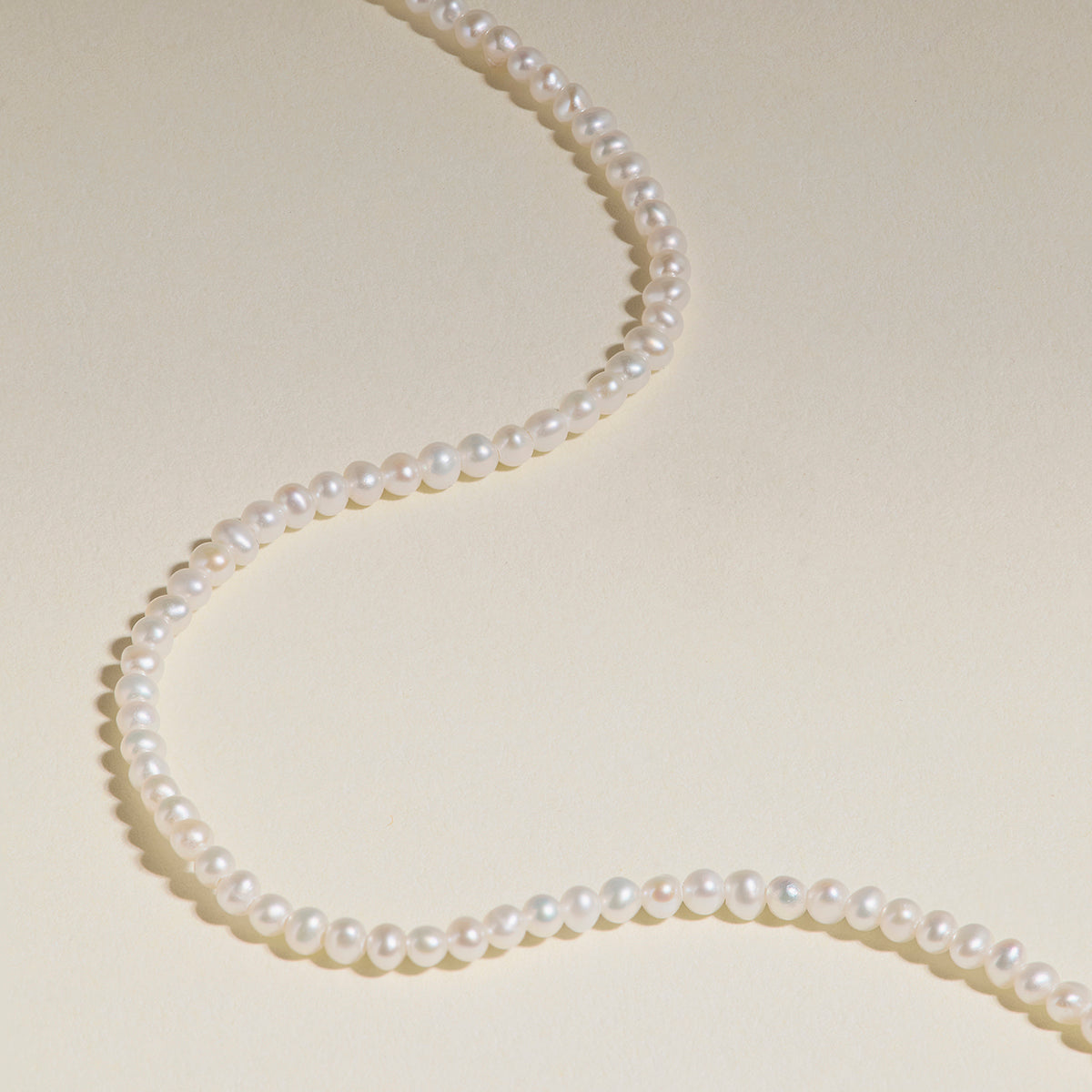 Pearl Necklace in Solid White Gold-Astrid & Miyu