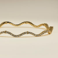 Scalloped Tennis Chain Bracelet in Gold-Astrid & Miyu