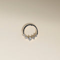 Diamond Daith Hoop in Solid White Gold-Astrid & Miyu