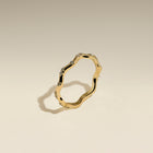 Scalloped Crystal Band Ring in Gold-Astrid & Miyu