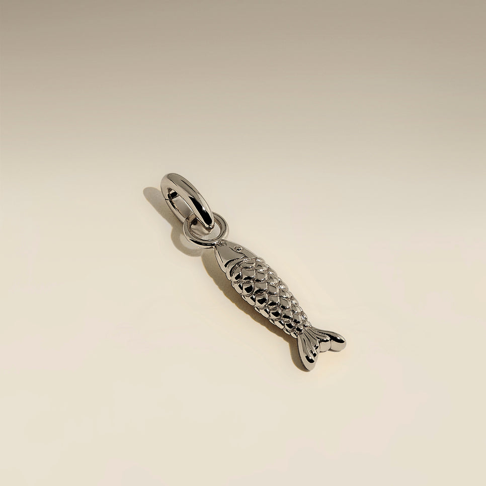 Fish Clip Charm in Silver