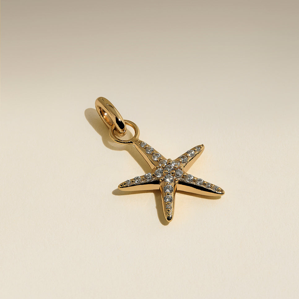 Starfish Clip Charm in Gold