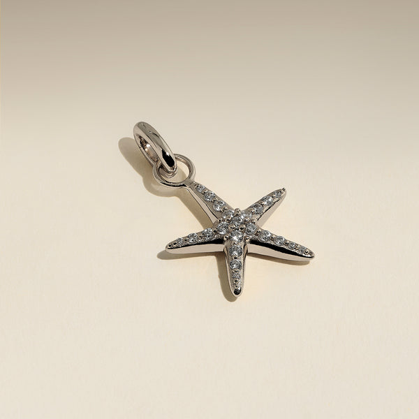 Starfish Clip Charm in Silver