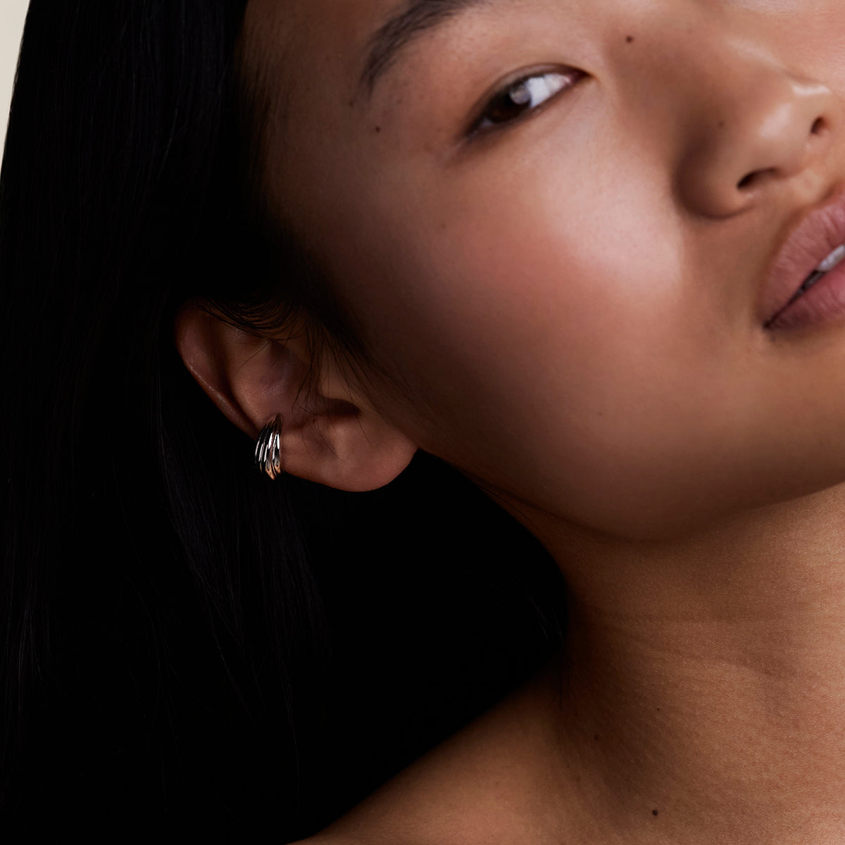 Ripple Wave Ear Cuff in Silver-Astrid & Miyu