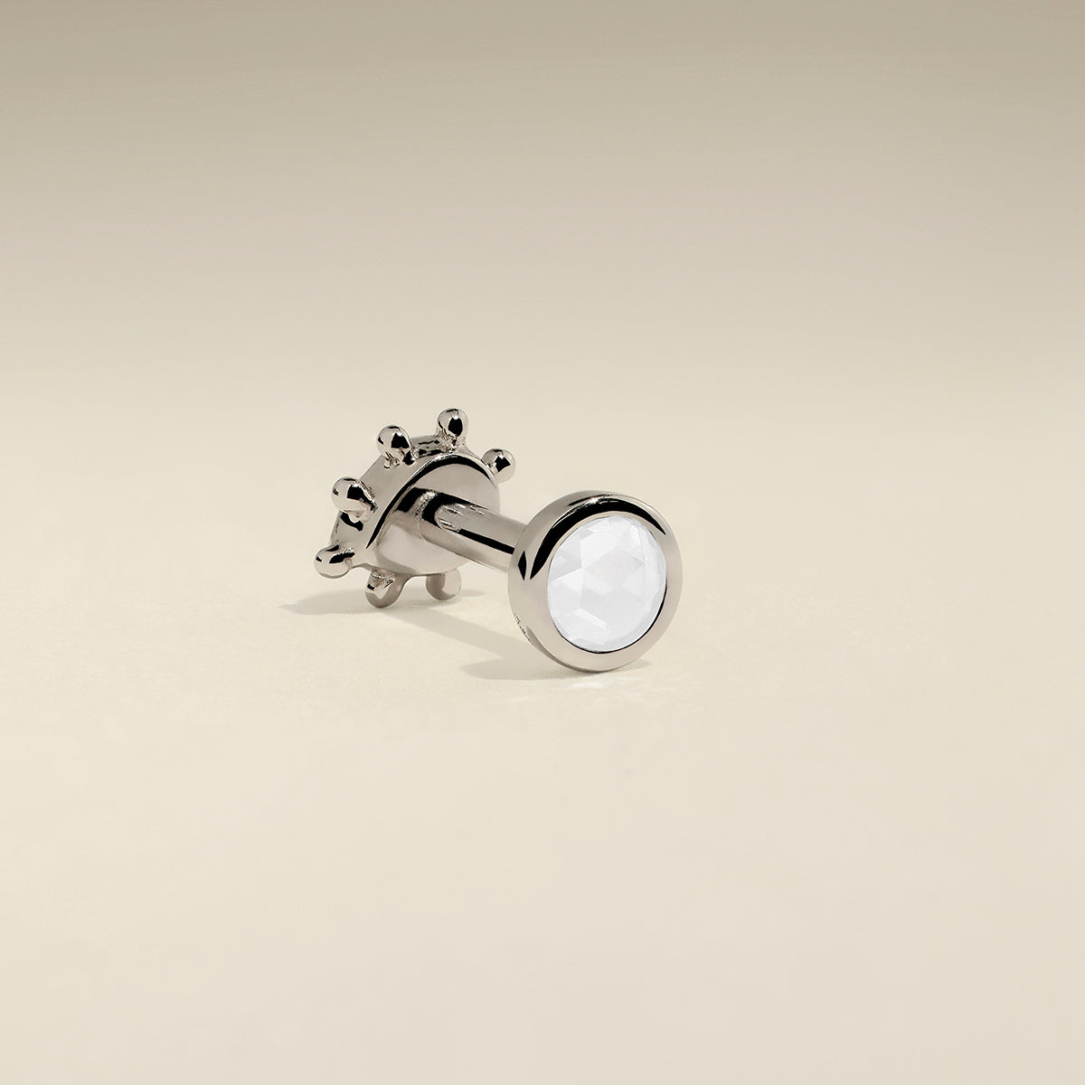 Diamond Stackback™ Post in Solid White Gold-Astrid & Miyu