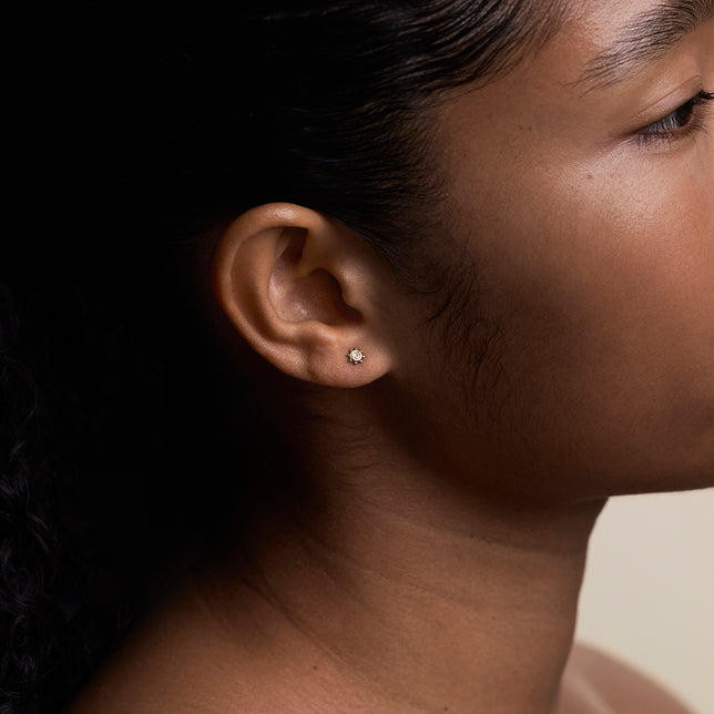 Solstice Piercing Stud in Solid Gold-Astrid & Miyu