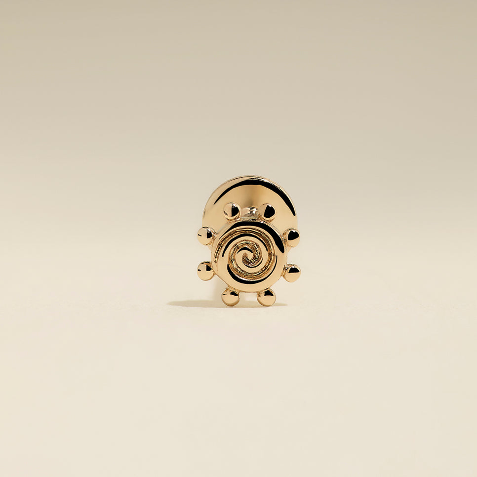 Solstice Piercing Stud in Solid Gold-Astrid & Miyu
