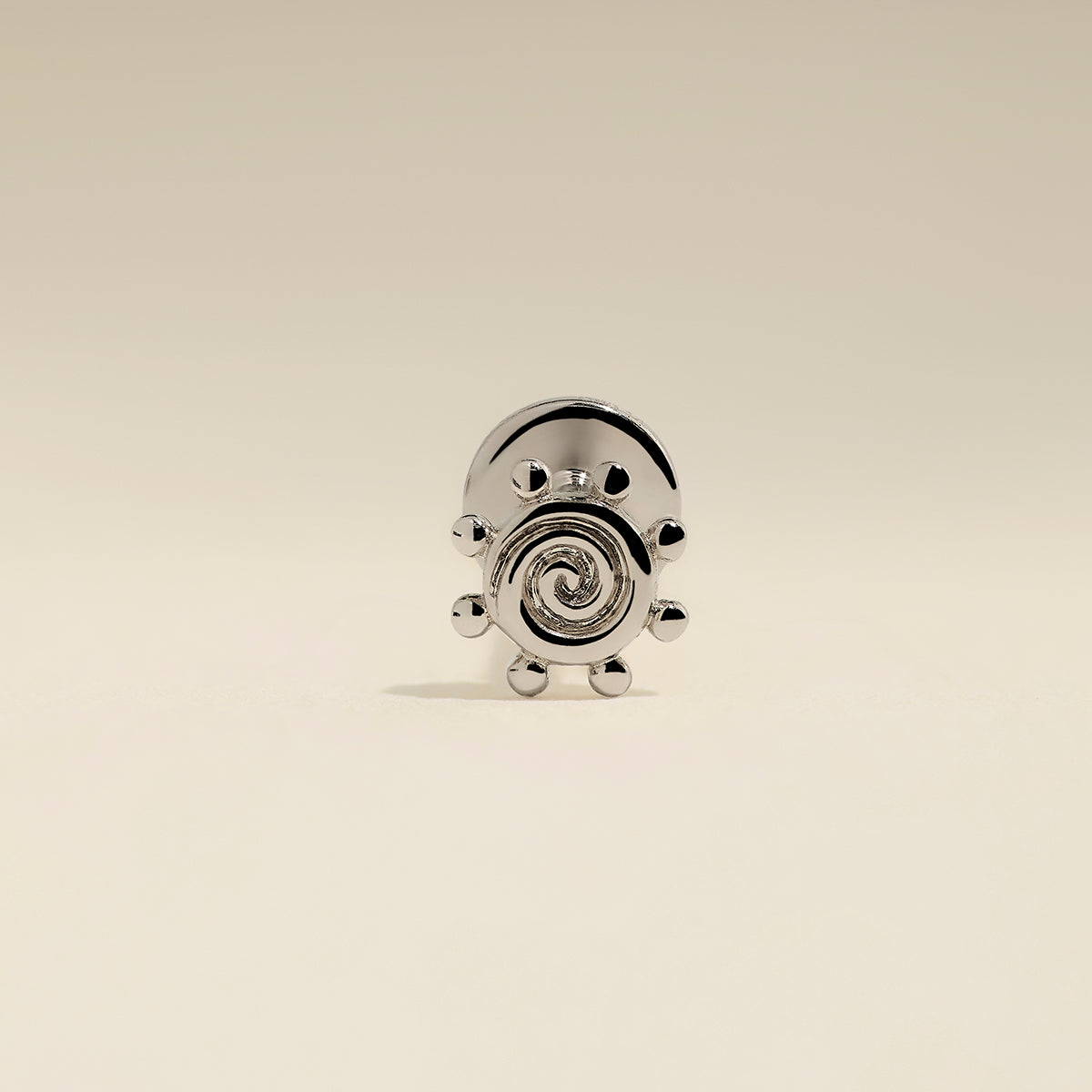 Solstice Piercing Stud in Solid White Gold-Astrid & Miyu
