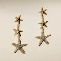 Starfish Drop Studs in Gold-Astrid & Miyu