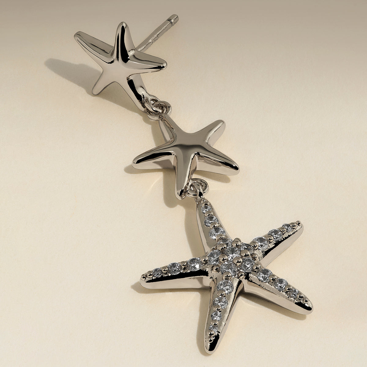 Starfish Drop Studs in Silver-Astrid & Miyu