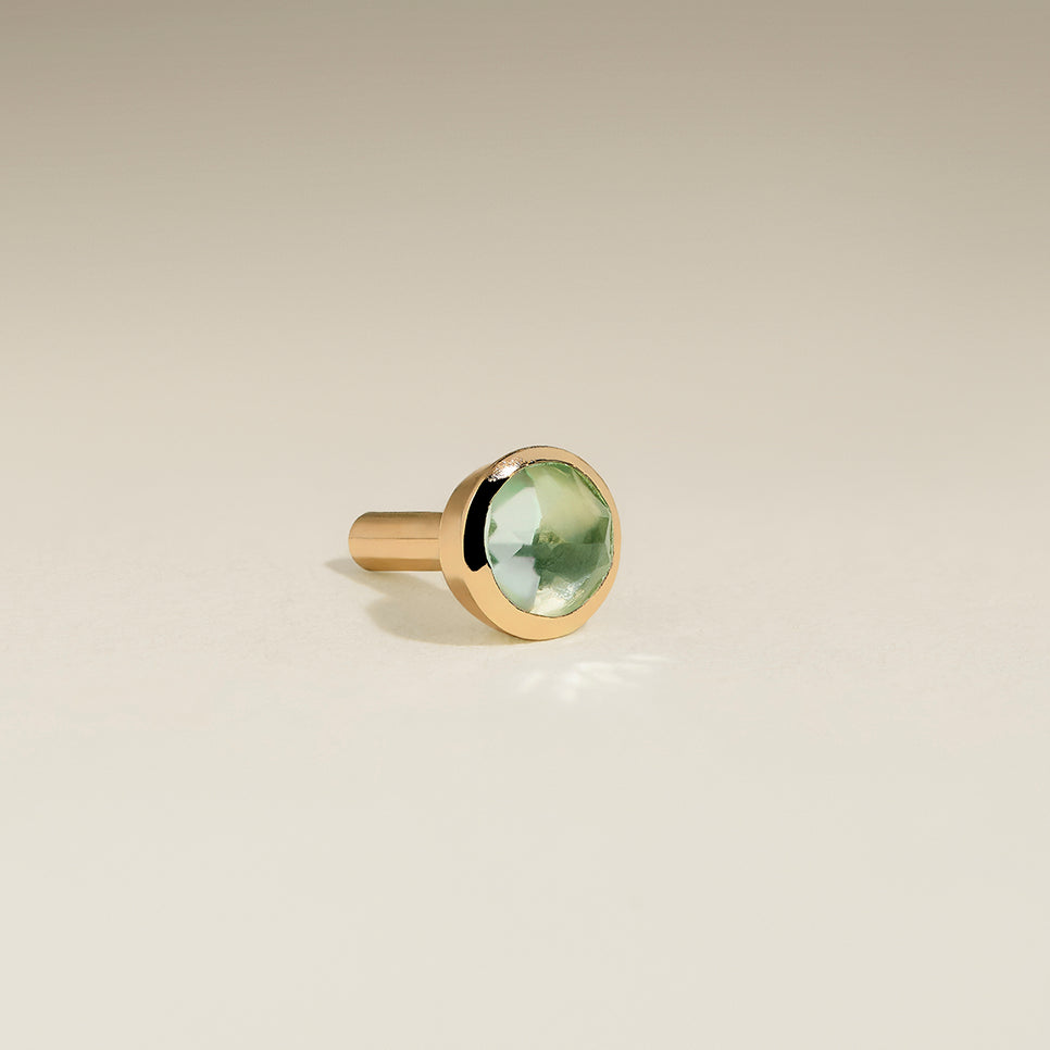 Green Sapphire Stackback™ in Solid Gold-Astrid & Miyu